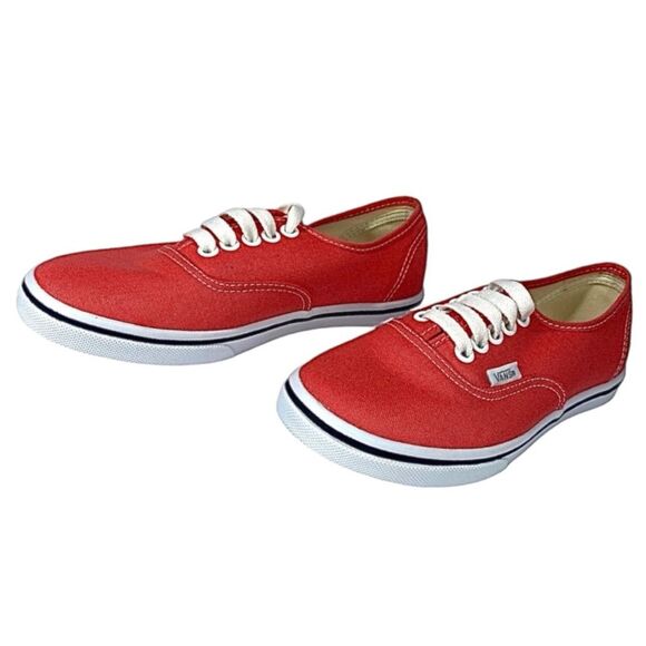 Vans Authentic Women’s Hot Coral/True White Shoe Size 5 New - Picture 2 of 8